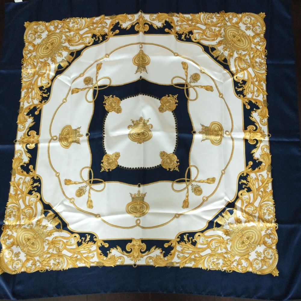 Vintage Italian Scarf Blue